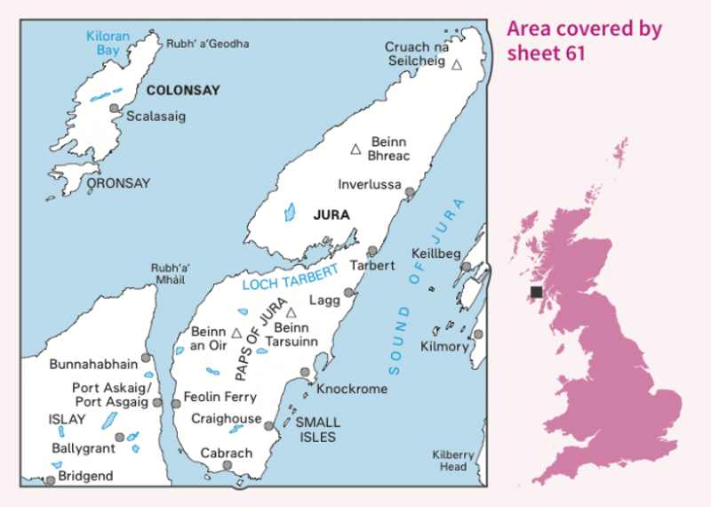 OS Landranger Map 61 - Jura and Colonsay-1